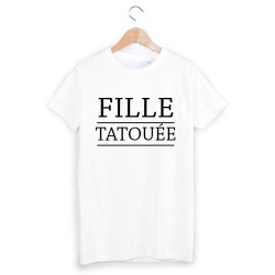 T-Shirt imprimé  fille tatouée 