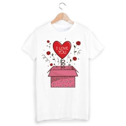 T-Shirt imprimé  coeur saint valentin 