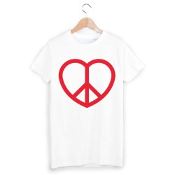 T-Shirt imprimé peace and love hippie 