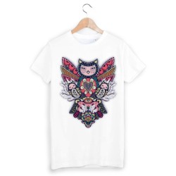 T-Shirt imprimé hibou psychédélique 