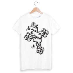 T-Shirt imprimé croix tatouage 
