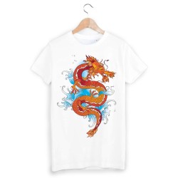 T-Shirt imprimé illustré dragon chinois 