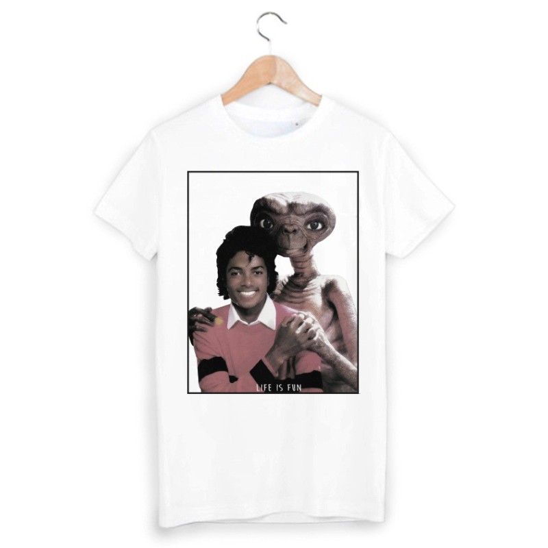 T-Shirt imprimé Michael jackson E.T life is fun