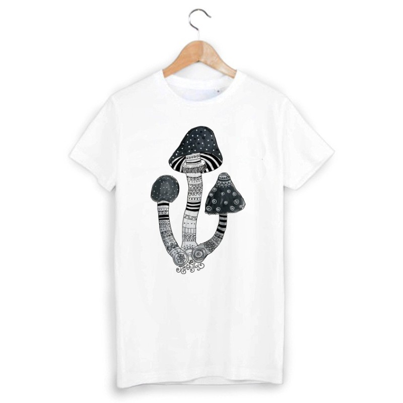 T-Shirt imprimé champignon psychédélique