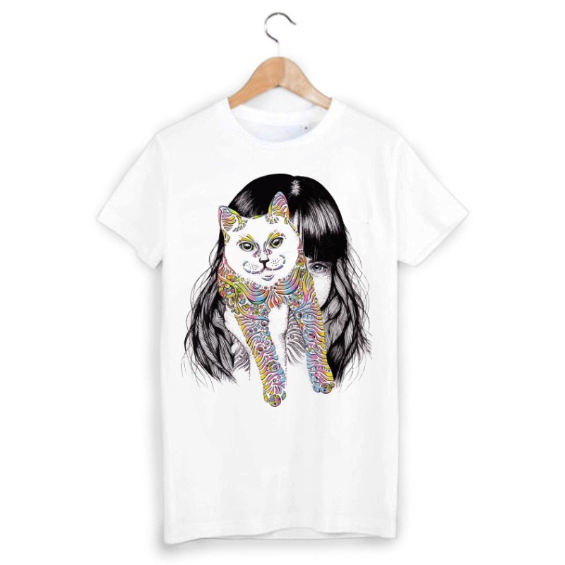 T-Shirt illustré chat