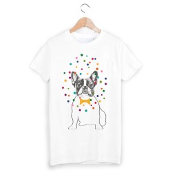 T-Shirt illustré chien couleur
