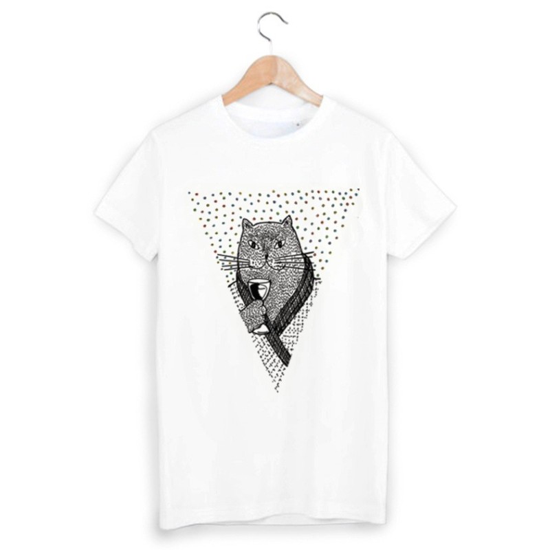 T-Shirt illustré chat 