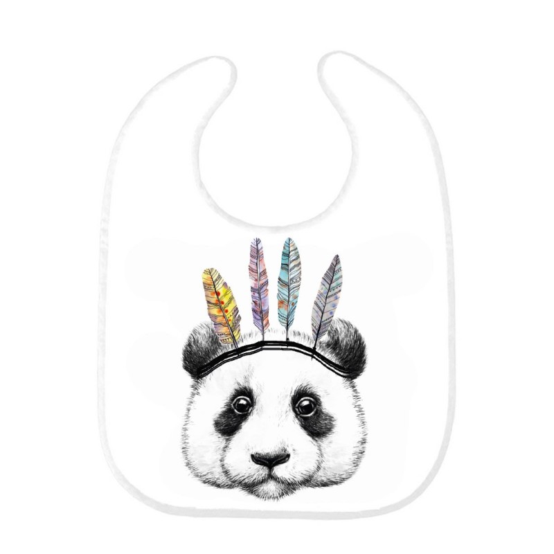 Bavoir bébé panda indien 