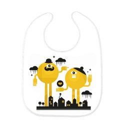 Bavoir bébé illustré mr moustache