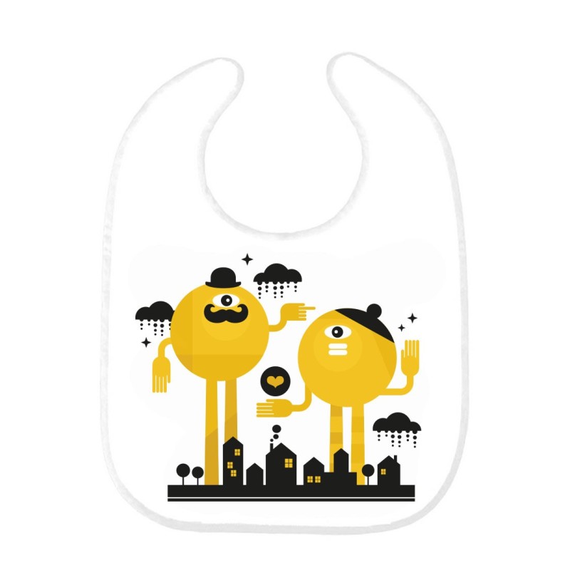 Bavoir bébé illustré mr moustache