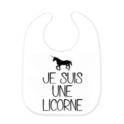 Bavoir bébé je suis une licorne