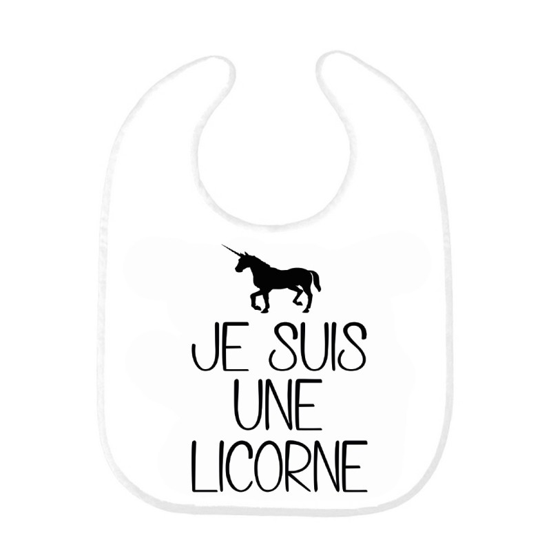 Bavoir bébé je suis une licorne