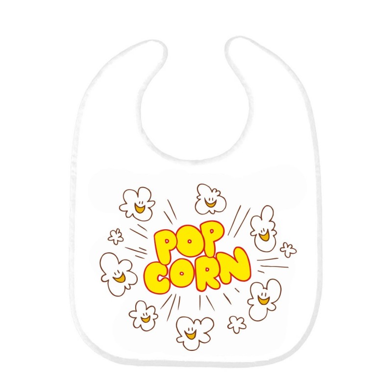 Bavoir bébé popcorn