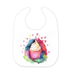 Bavoir bébé cupcake