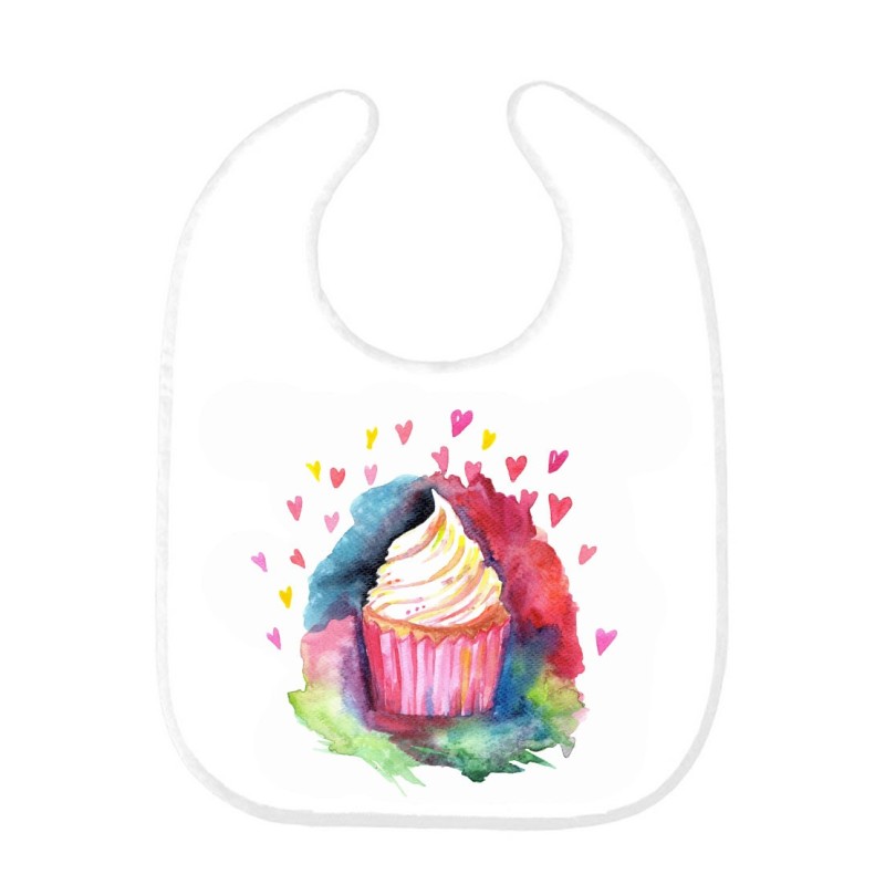 Bavoir bébé cupcake