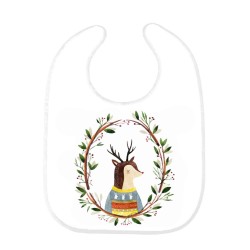 Bavoir bébé imprimé cerf