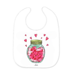 Bavoir bébé boite a coeur 