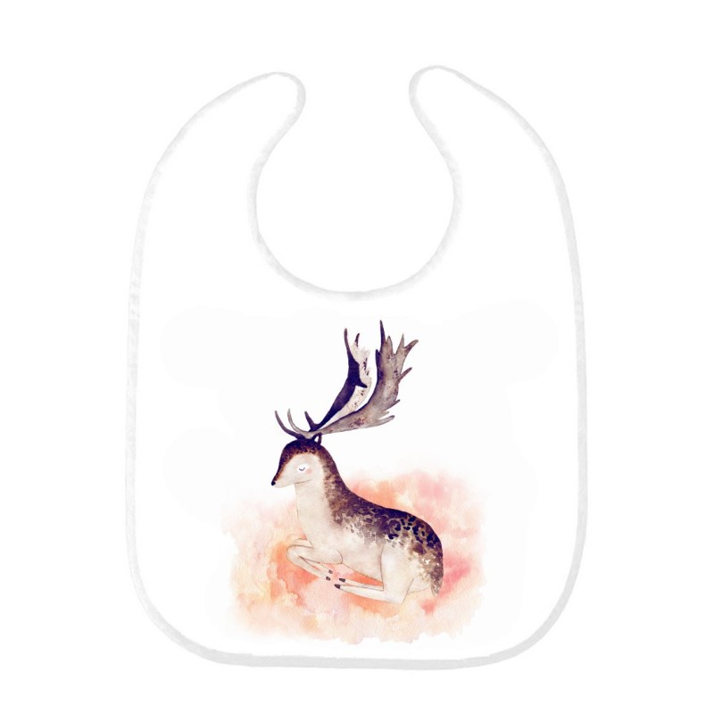 Bavoir bébé imprimé cerf 