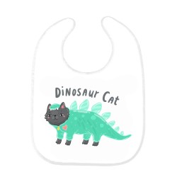 Bavoir bébé chat dinosaure 