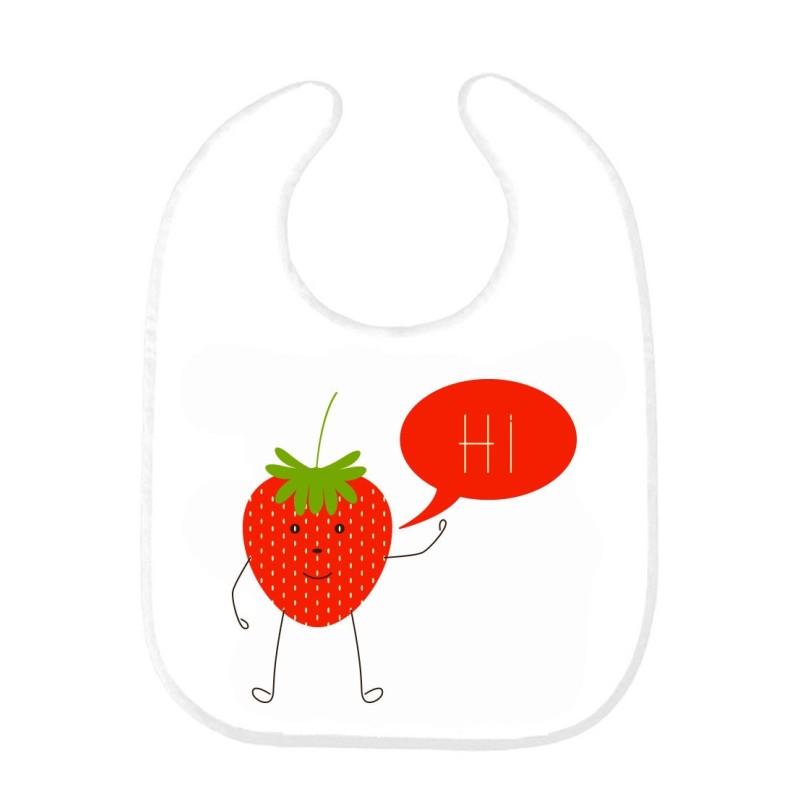 Bavoir bébé fraise