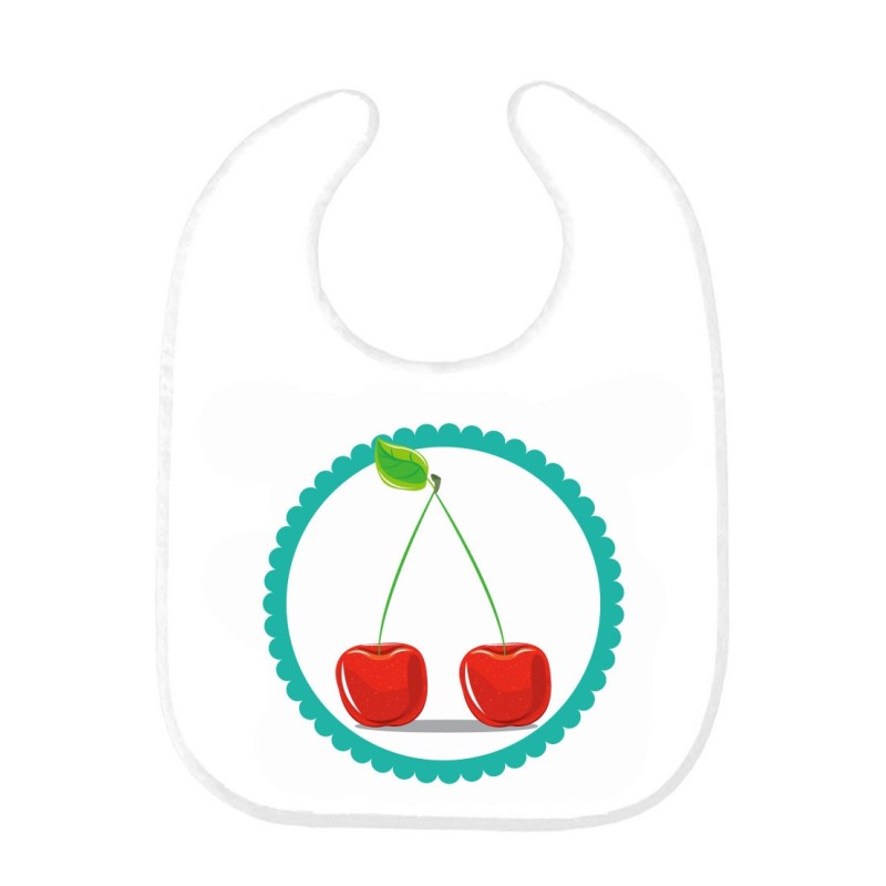 Bavoir bébé cerise 