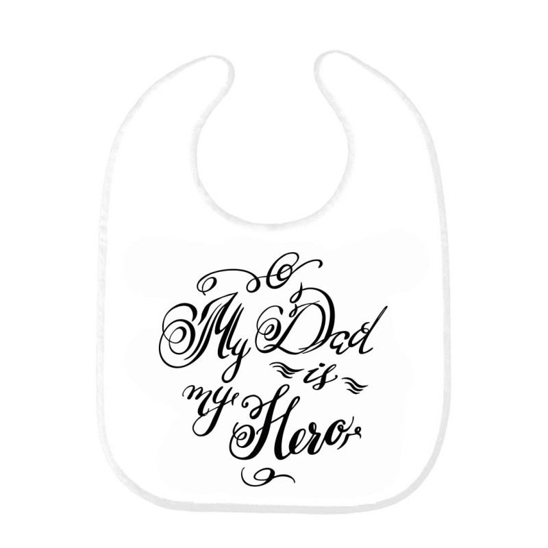 Bavoir bébé mon papa est un héros 