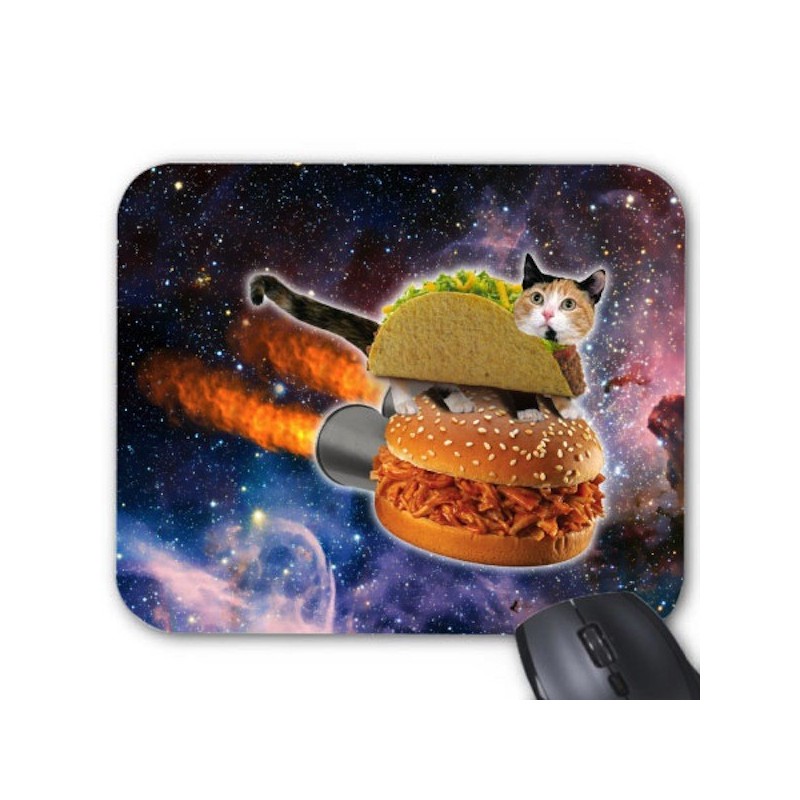 Tapis de souris chat hamburger 