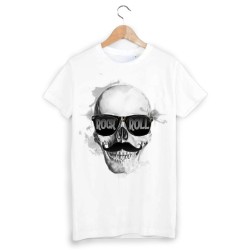 T-Shirt tete de mort moustache 