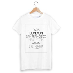 T-Shirt Paris London San francisco New york