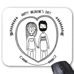 Tapis de souris saint valentin 