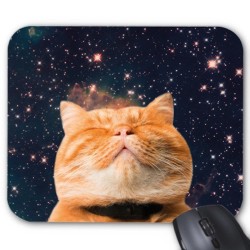 Tapis de souris chat dans l'espace