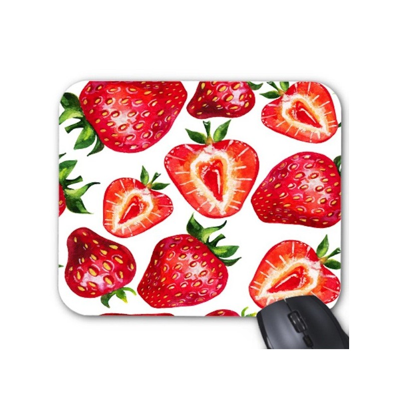 Tapis de souris fraise