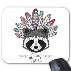 Tapis de souris raton laveur indien