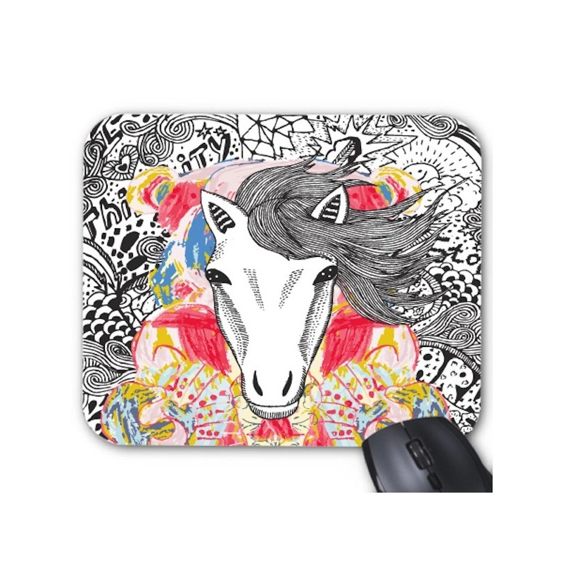 Tapis de souris cheval psychédélique
