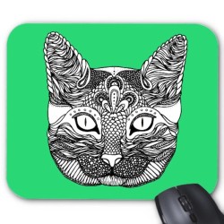 Tapis de souris chat psychédélique