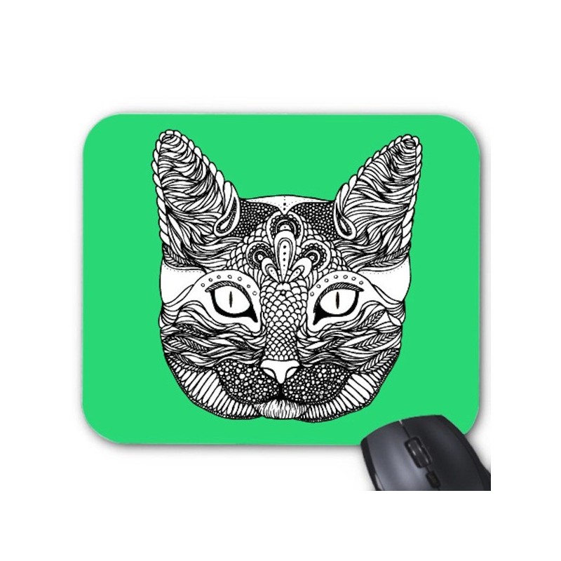 Tapis de souris chat psychédélique