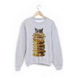 Sweat-Shirt chat hamburger