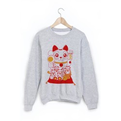 Sweat-Shirt porte bonheur chat