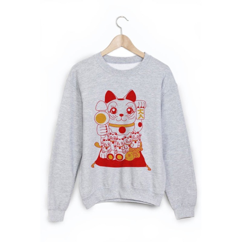Sweat-Shirt porte bonheur chat
