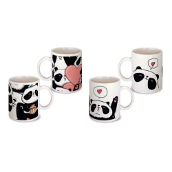 Mug Tasse Rétro en métal émaillé imprimé humour citation Je cherche un CDI er une licorne
