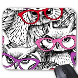 Tapis de souris hibou lunette