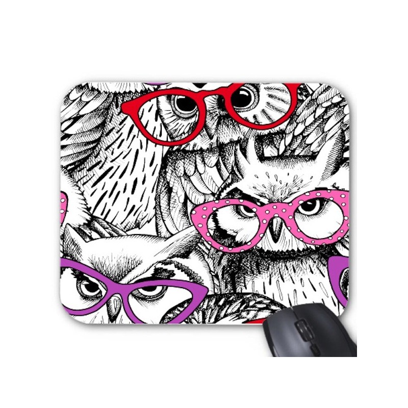 Tapis de souris hibou lunette