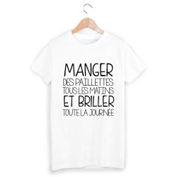 T-Shirt manger des paillettes