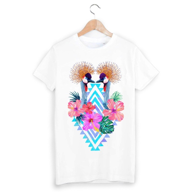 T-Shirt oiseau psychedelique