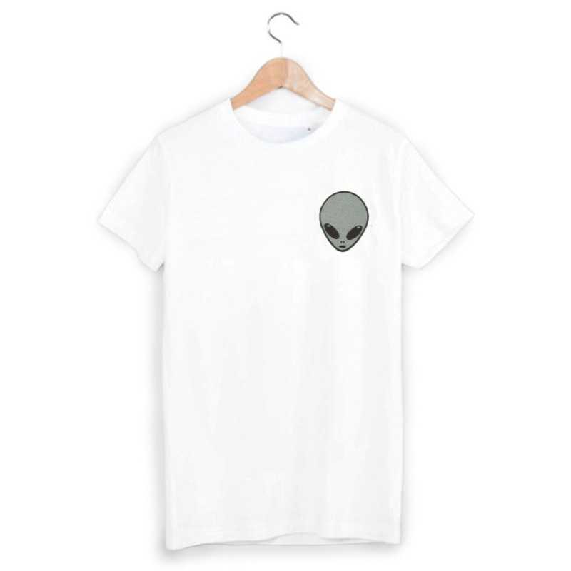 T-Shirt imprimé ecusson extra terrestre 