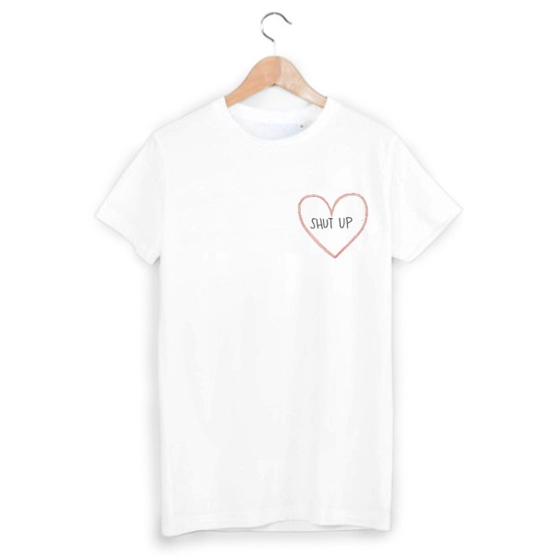 T-Shirt imprimé ecusson shut up