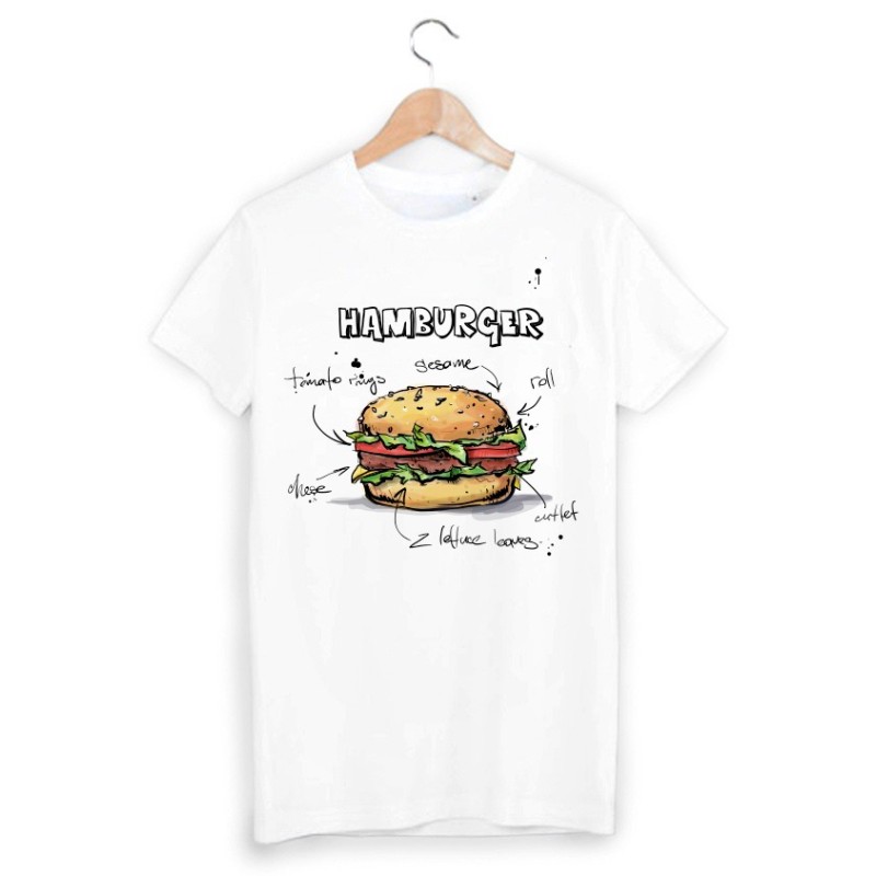 T-Shirt imprimé hamburger