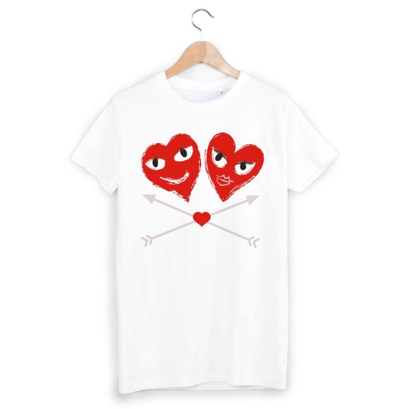 T-Shirt imprimé coeur rouge