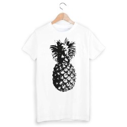 T-Shirt imprimé ananas noir et blanc