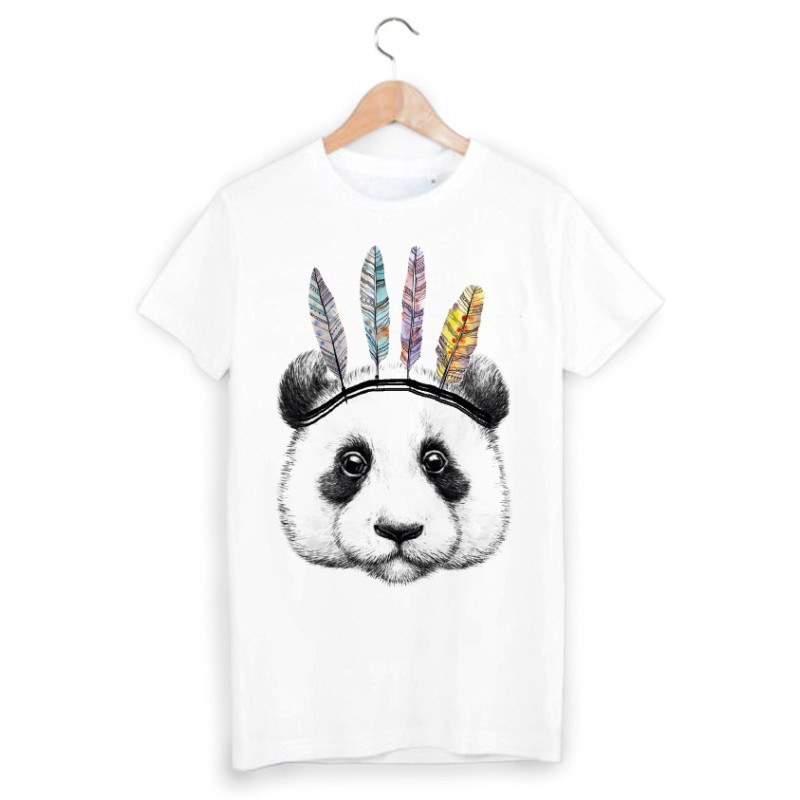 T-Shirt illustré panda indien